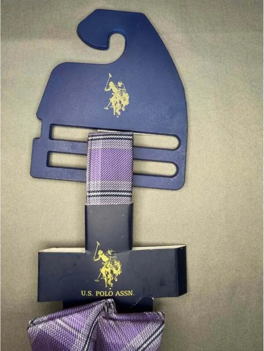 U.S. Polo Assn. Purple Plaid Bow Tie